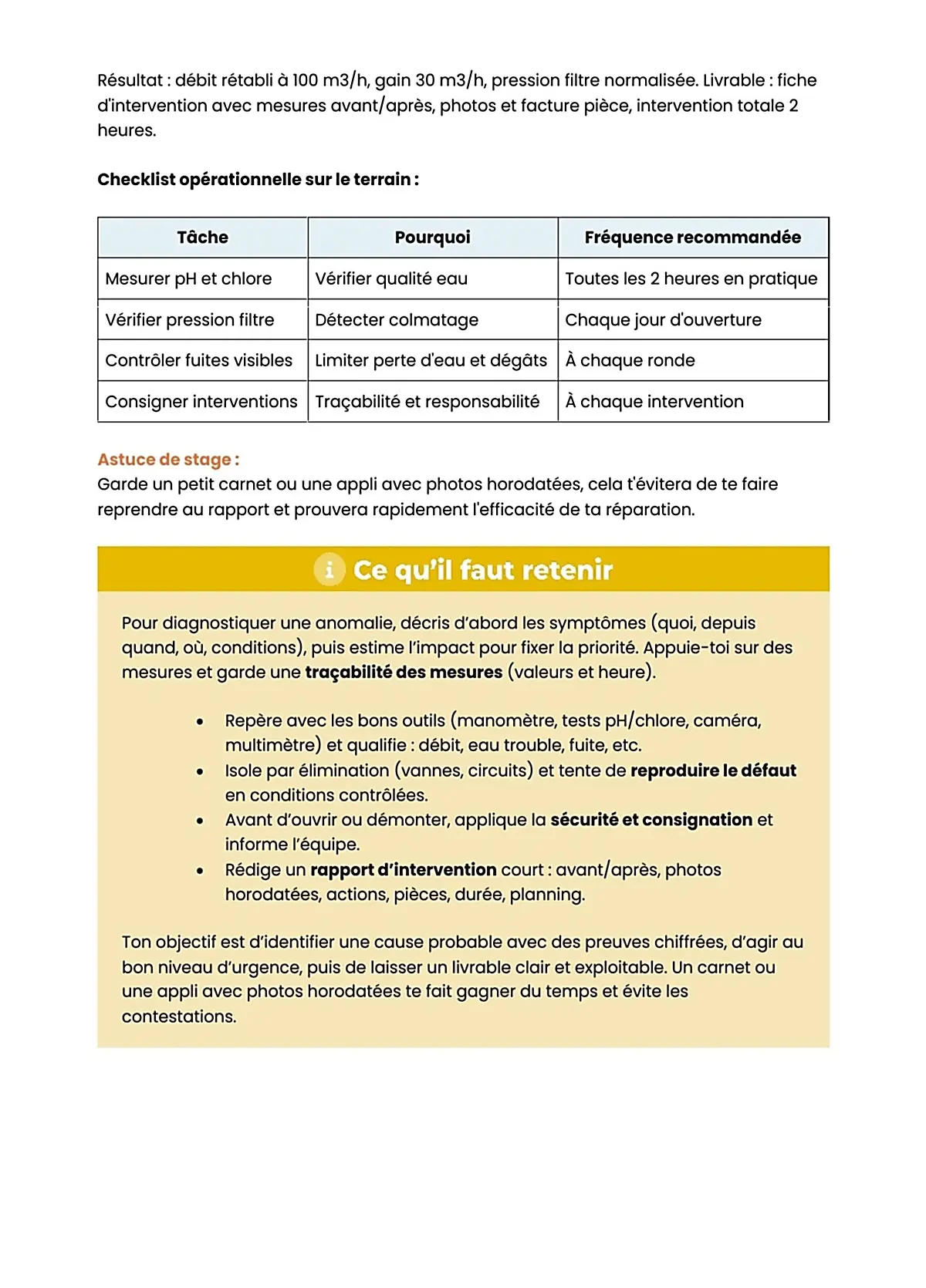 Example Fiche de Révision BP Piscine
